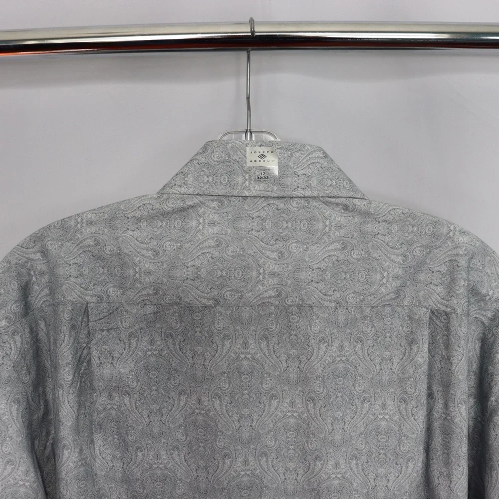 Joseph Men's Gray Paisley Button Down Shirt - Picture 8 of 8